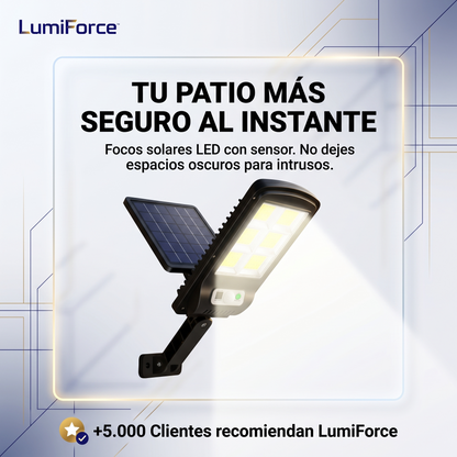 LumiForce™ Pack De 3 Focos LED Solares Para Exterior Con Sensor De Movimiento