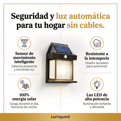 LumiGuard™ Pack x3 Focos Solares LED con Sensor de Movimiento