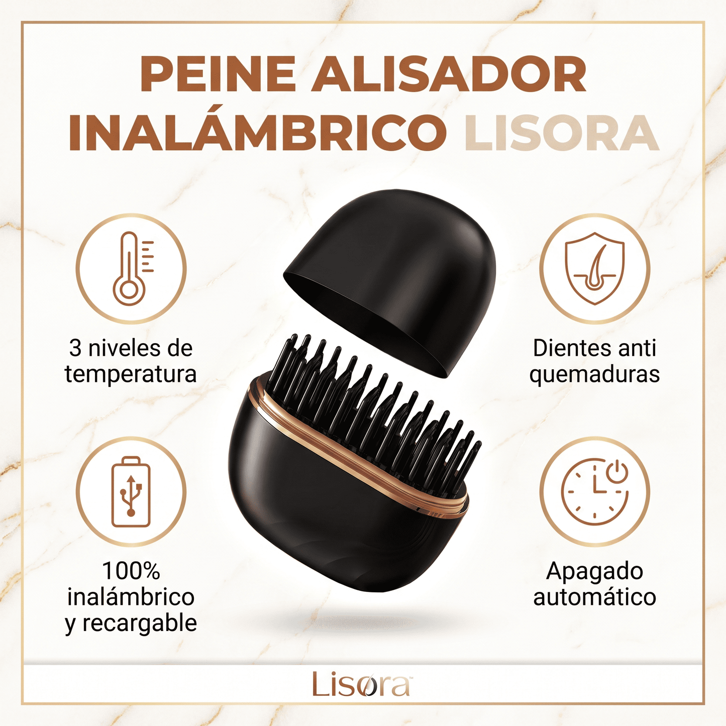 Lisora™ Peine Compacto Digital Alisador