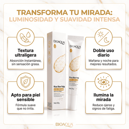 BIOAQUA™ Contorno de Ojos Extracto de Arroz Anti Ojeras 2x1
