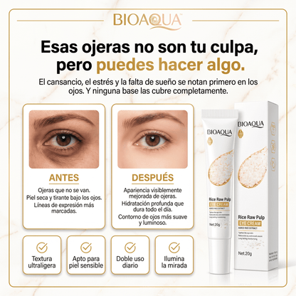 BIOAQUA™ Contorno de Ojos Extracto de Arroz Anti Ojeras 2x1