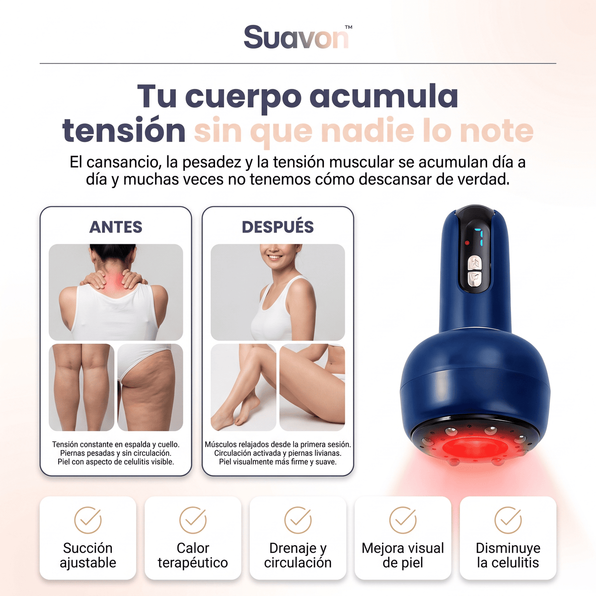 Suavon™ Masajeador de Terapia con Succión,Reductor Celulitis