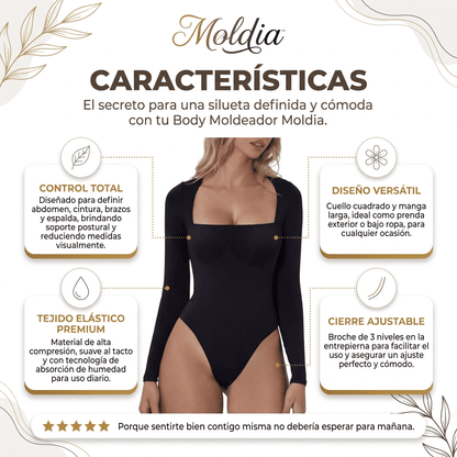 Moldia™ Faja Body Moldeador de Manga Larga