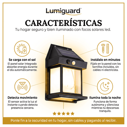 LumiGuard™ Pack x3 Focos Solares LED con Sensor de Movimiento