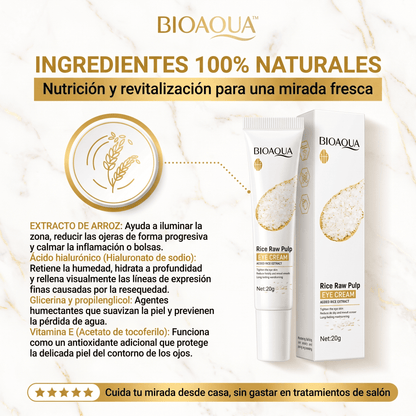 BIOAQUA™ Contorno de Ojos Extracto de Arroz Anti Ojeras 2x1
