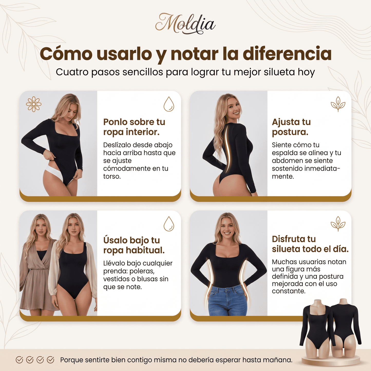 Moldia™ Faja Body Moldeador de Manga Larga