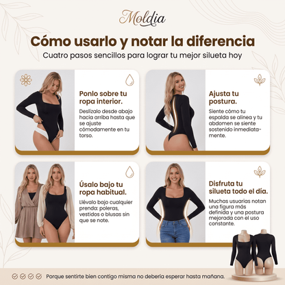 Moldia™ Faja Body Moldeador de Manga Larga