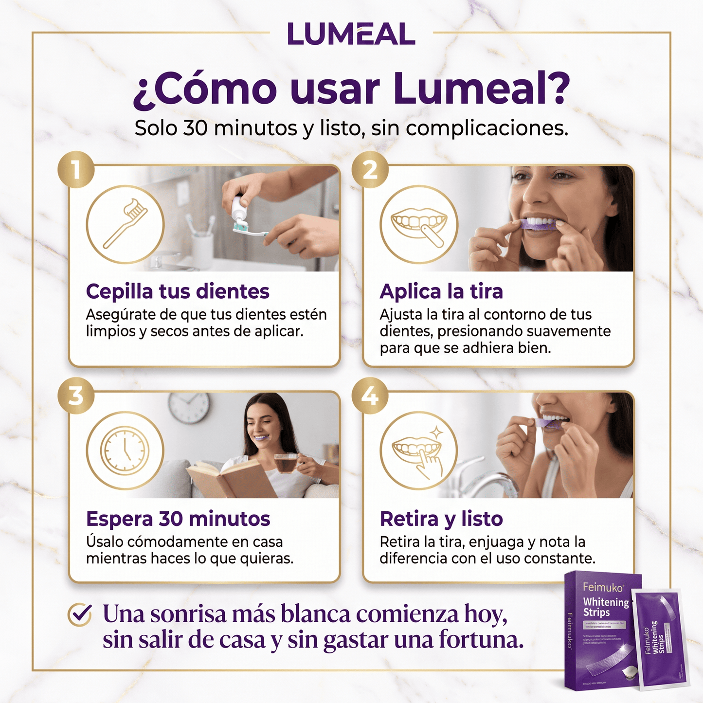 Lumeal™ Tiras blanqueadoras dentales