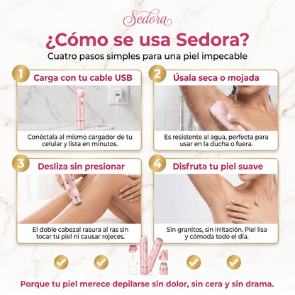 Sedora™ Depiladora femenina 2 en 1 Impermeable