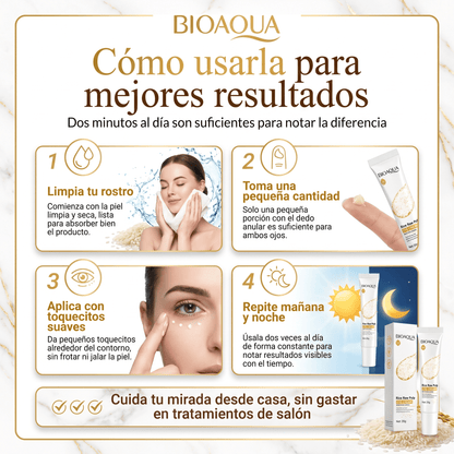 BIOAQUA™ Contorno de Ojos Extracto de Arroz Anti Ojeras 2x1